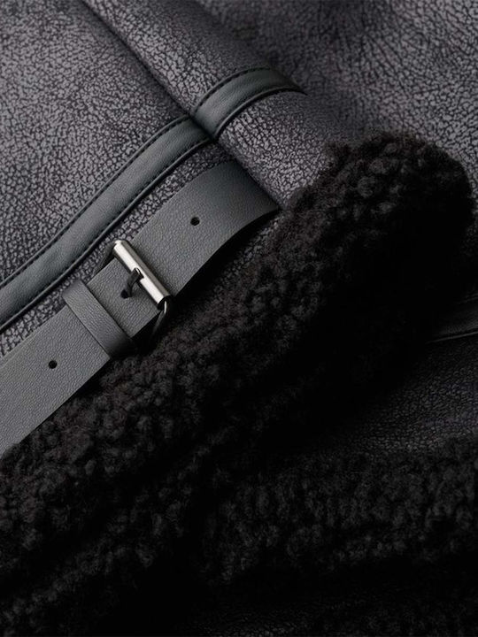 Aviator Lederjacke Jacke Black