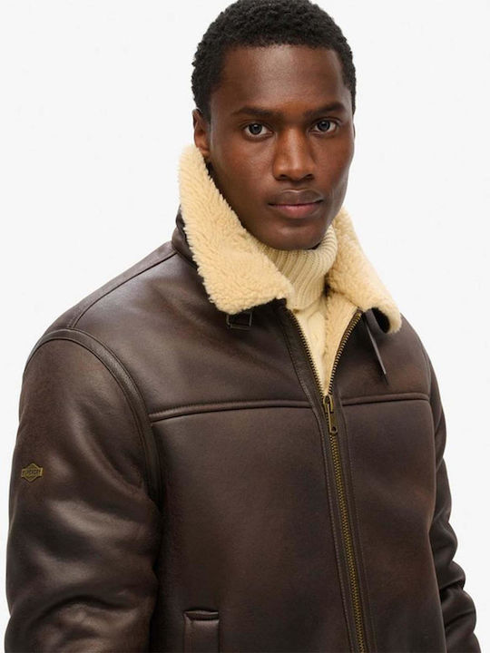 Aviator Lederjacke Jacke Brown