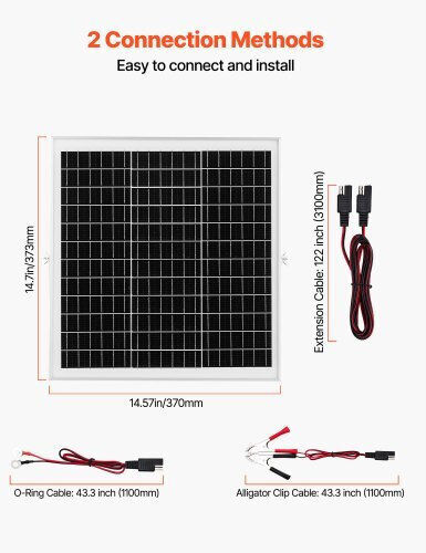 Vevor Panou Solar Încărcător 20W (ZJKXLDJG20WWXSNAU001Y3)