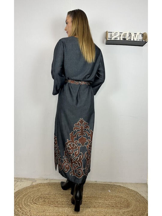 Midi Dress for Wedding and Christening Blue
