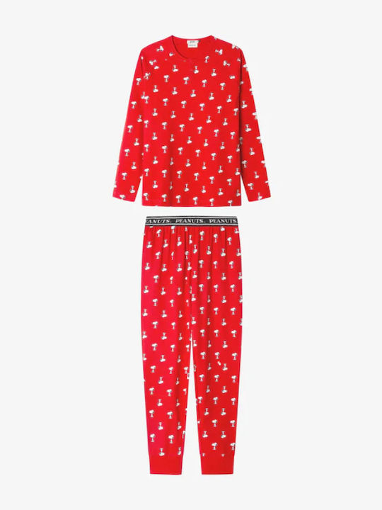 Gisela Winter Damen Pyjama-Set Red