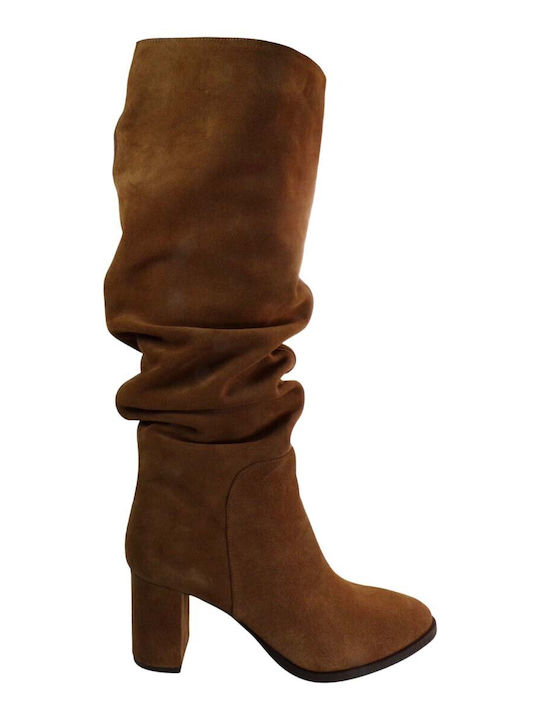 Suede Women's Boots Tabac Brown