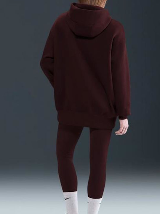 Phoenix Long Women's Sweatshirt Hooded Burgundy