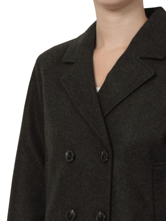 Women's Dark Grey Peacoat
