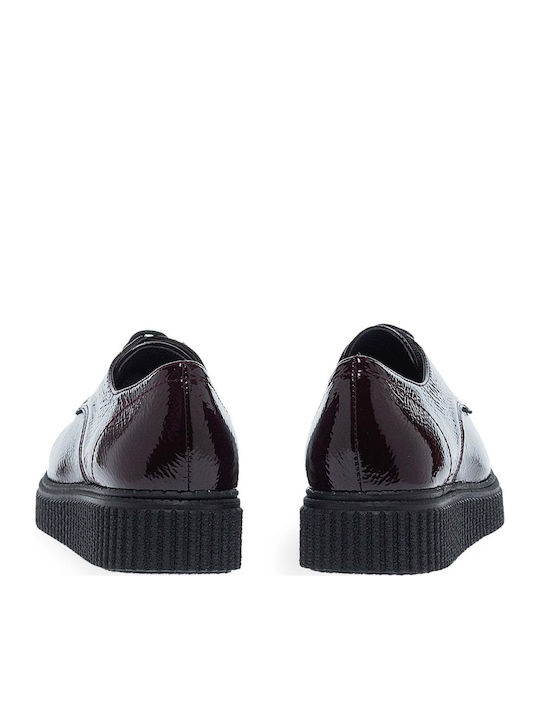 Damen Oxfords in Burgundisch Farbe