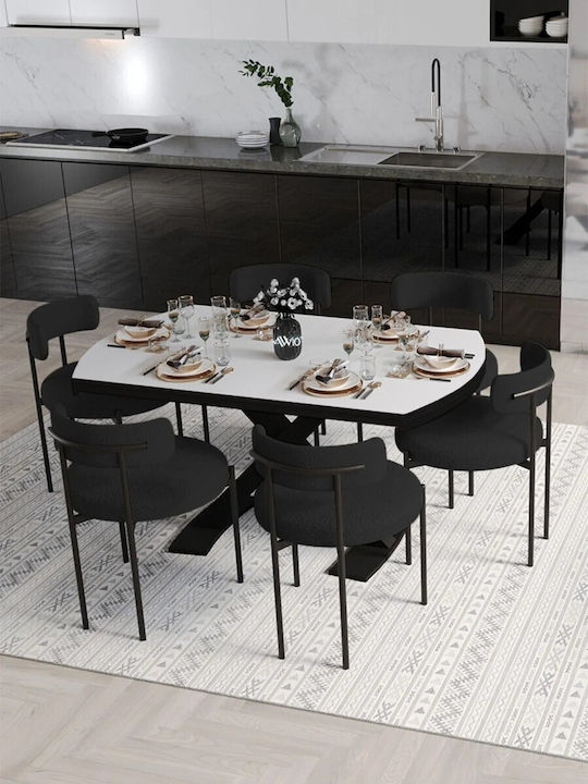 80x130 Expandable Kitchen Table + 6 Chairs