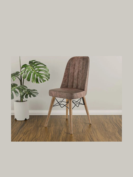 Set Mobilier Pentru Sufragerie Negru Model Marmură Scaune Maro