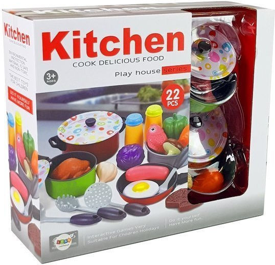Lean Toys Παιχνίδι Μαγειρικής / Κουζινικά 22τμχ