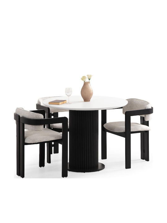 Masă De Dining 4 Scaune Design Modern 90x90cm