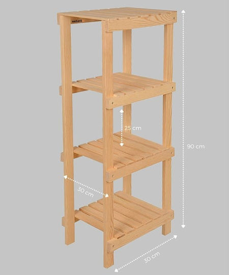 Wooden Plant Shelf 4 Levels Balcony and Garden