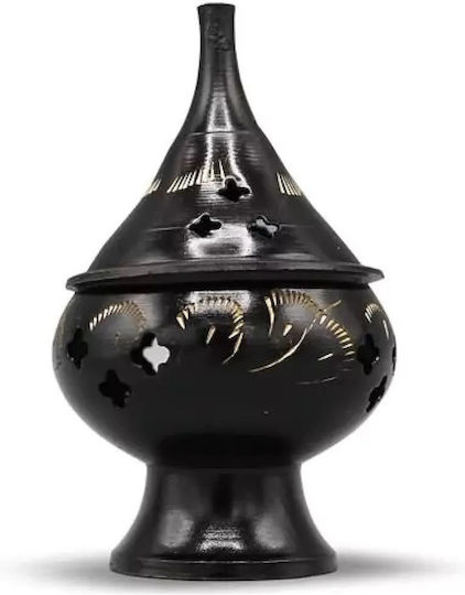 Μεταλλική Βάση Κώνους Drop Shape Incense Cones Burner Black 10cm