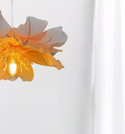 Χειροποίητο Φωτιστικό Οροφής Flora Ροζ Ιταλικό Χαρτί Κραπόν Χειροποίητο Φωτιστικό Οροφής Flora Ροζ Ιταλικό Χαρτί Κραπόν