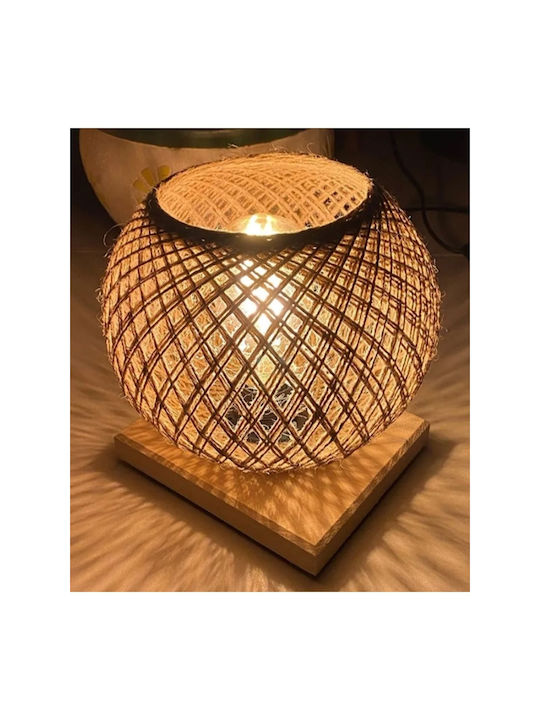Wooden Lampshade Juta Willow Headboard Floor Lamp