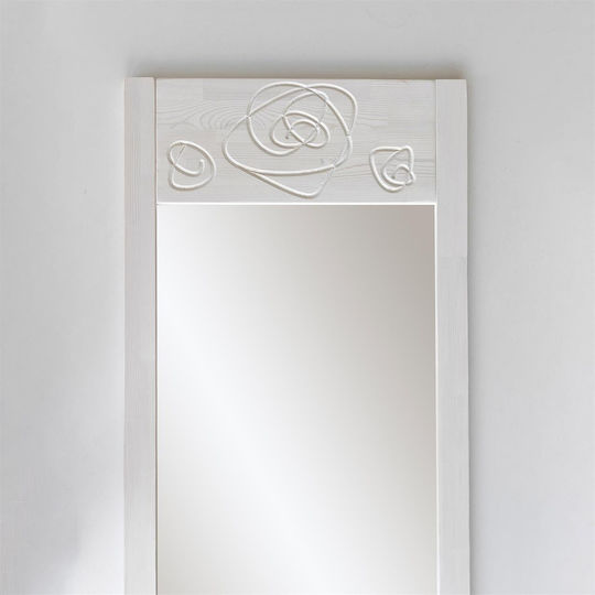 SteweHome Boden- oder Standspiegel mit Weißem Holzrahmen 155x55cm