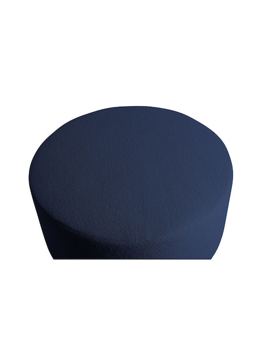Υποπόδιο Επενδυμένο με Ύφασμα Blue 90x90x40εκ.