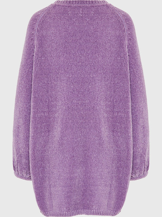 Mini Knitted Lilac Dress