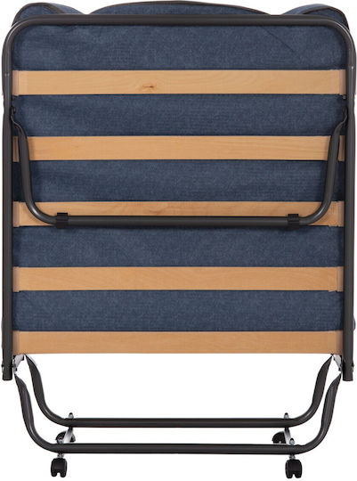 Pat Pliant/Campanie Tip Simplu Negru 190x80x38 cm