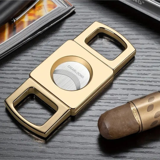 Luxury Gold Double Stainless Steel Cigar Cutter Blades