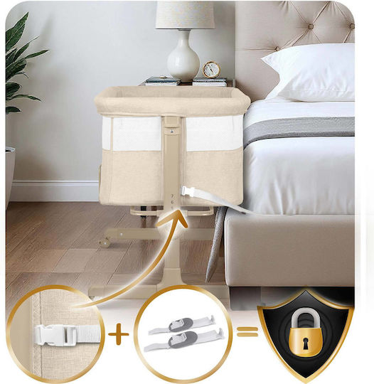Nukido Cradle Playpen with Mattress and Wheels Beige