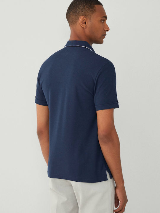 Polo Kurzarmbluse Marineblau