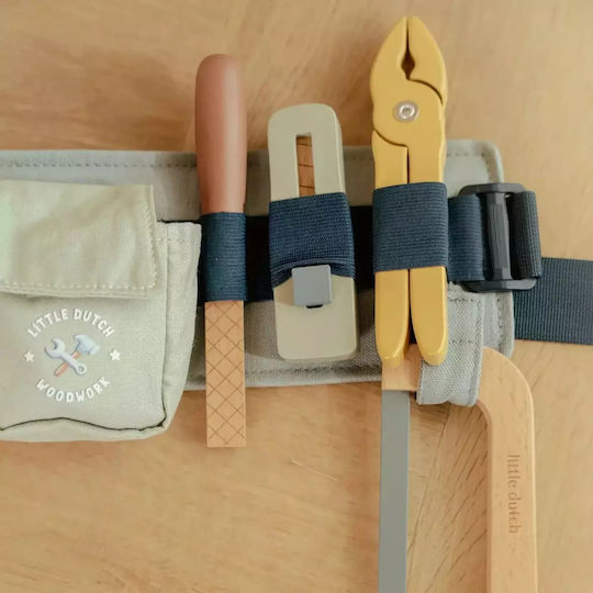 Little Dutch Handyman Belt with Wooden Tools for Ages 3+
