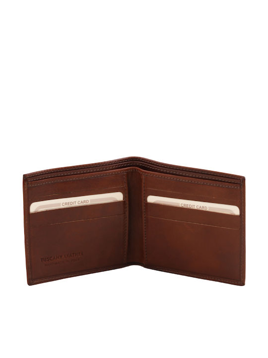 Tuscany Leather Leather Men's Wallet Tabac Brown