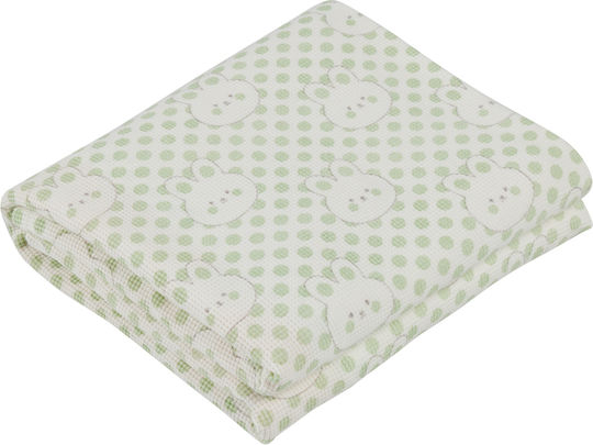 Das Home Blanket Nursery Swaddling Blankets Waffle Green 75x100cm