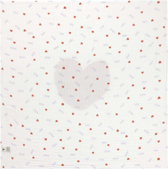 Laessig Decke Wickeltücher für Kinderzimmer Weiß 100x100cm