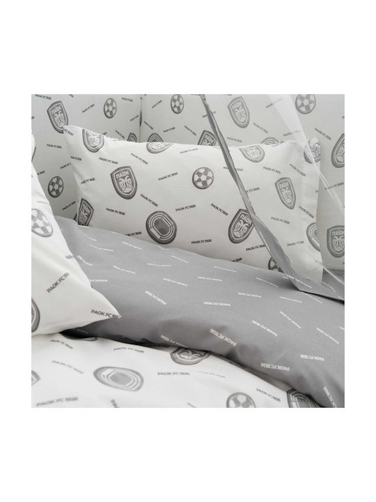 Vesta Home Baby Crib Sheets Fitted Cotton Set Gray 120x165cm 3 Pieces