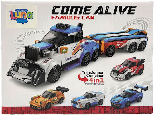 Luna Transform 3 in 1 Vehicle Building Blocks Set for 6+ Years 8 Pieces