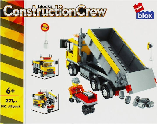 Alleblox Cuburi De Construit Construction Crew Pentru 6+ Ani 221 Bucăți