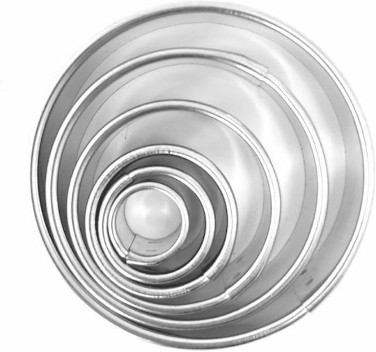 Σετ 6 Κουπάτ Μεταλλικά Στρογγυλά 1 2-5 3εκ