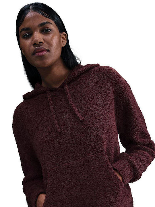 Nike Φούτερ Burgundy με Κουκούλα