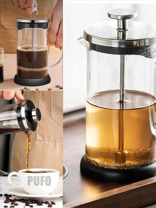 Teekanne mit Filter Glas Braun 600ml