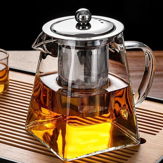 Τσαγιέρα με Φίλτρο Γυάλινη Διάφανη 700ml