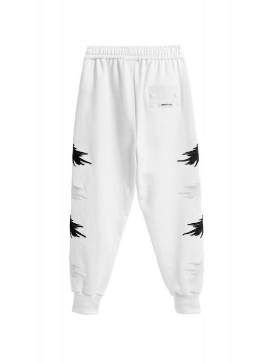 Mod Wave Movement Sweatpants White