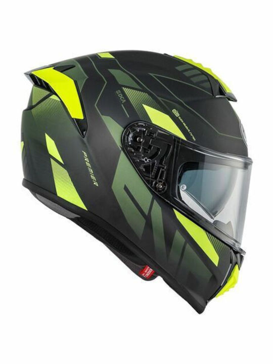 Premier Evoluzione PR 92 BM Black / Yellow Motorcycle Helmet Full Face ECE 22.06 1450gr with Pinlock and Sunvisor