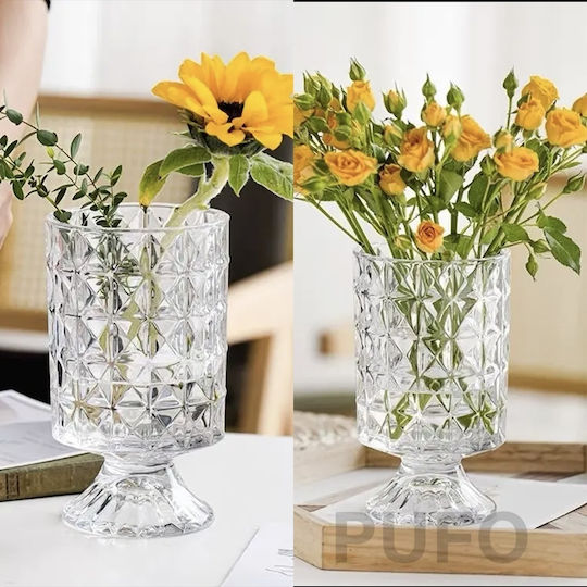 Διακοσμητικό Βάζο Glas Transparent 18cm 1Stück