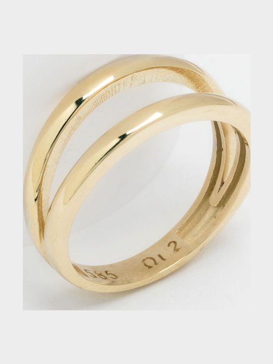 Lunaorocreations Double-Row 14K Gold Ring
