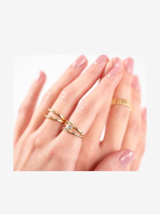 Lunaorocreations Double-Row 14K Gold Ring