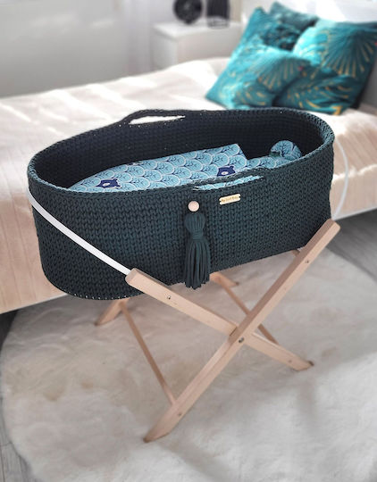 Suport Coș Moise Handmade Boho Verde Sticlă