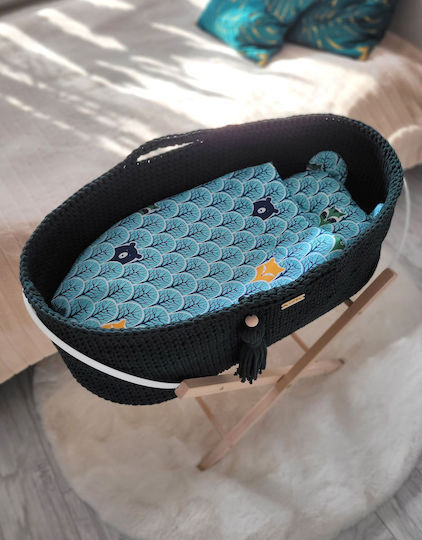Suport Coș Moise Handmade Boho Verde Sticlă