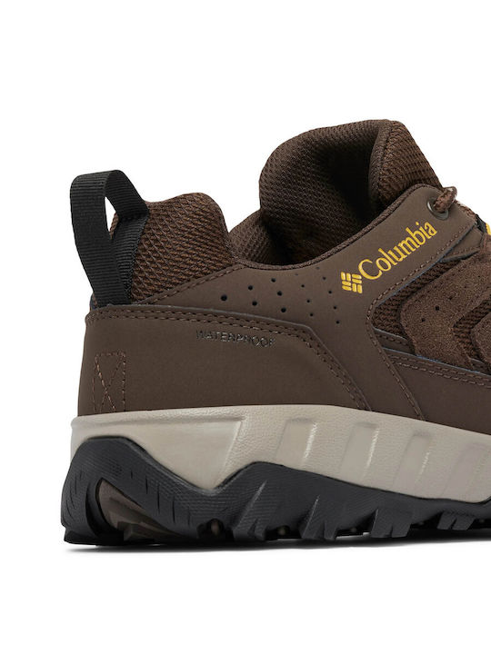 Columbia Starada Low Ανδρικά Ορειβατικά Παπούτσια Αδιάβροχα Καφέ