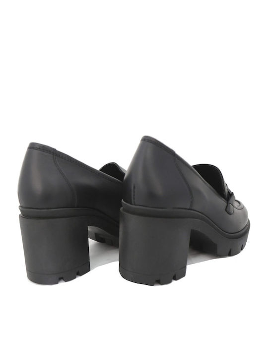 Leder Pumps Schwarz