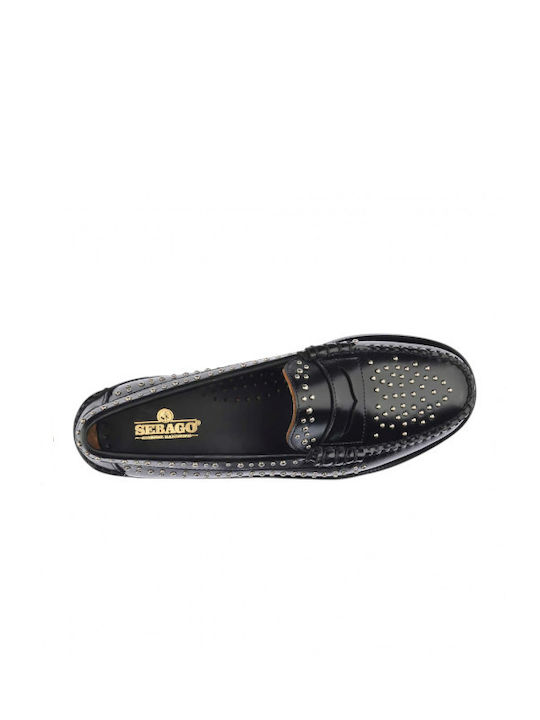 Δερμάτινα Γυναικεία Loafers σε Μαύρο Χρώμα