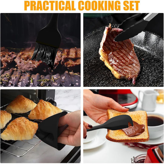 Set 19 Accesorii Tefal Ey9018 Dual Easy Fry 5 Air Fryer 2/3 1 L Tăvi Din Silicon Suporturi Clești Forme Pentru Brioșe Tavă Pentru Pâine Multifuncțional