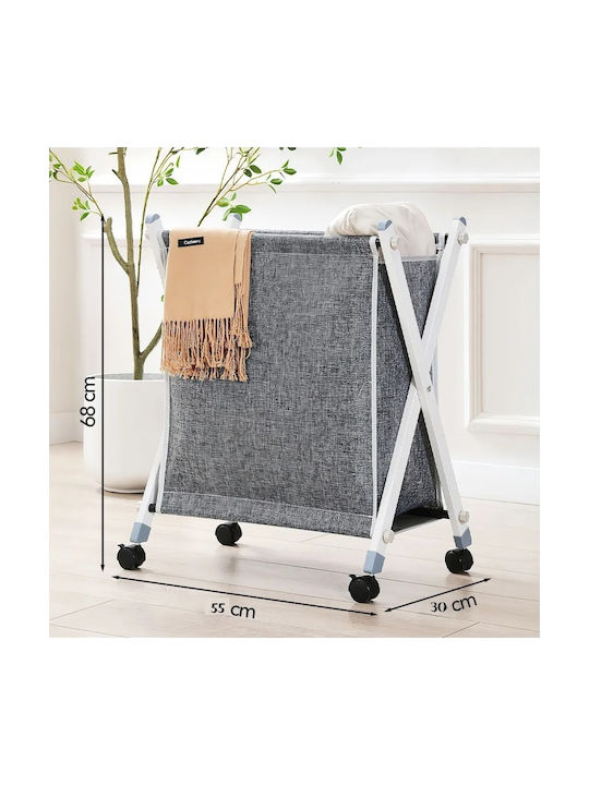 Coș De Rufe Tesătură Pliabil 116lt 55x30x68cm Gri