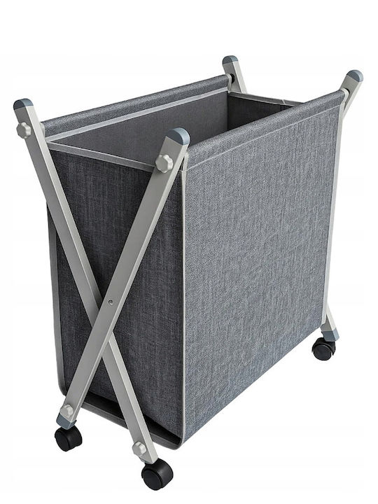 Coș De Rufe Tesătură Pliabil 116lt 55x30x68cm Gri