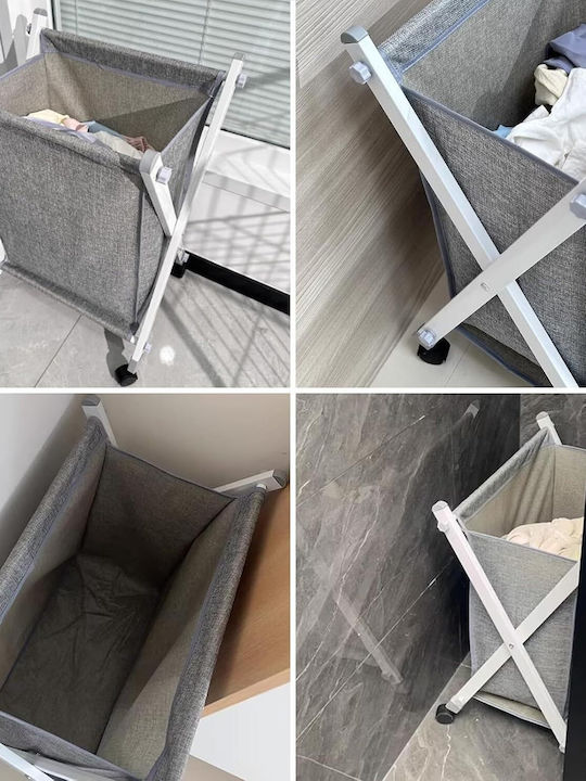 Coș De Rufe Tesătură Pliabil 116lt 55x30x68cm Gri