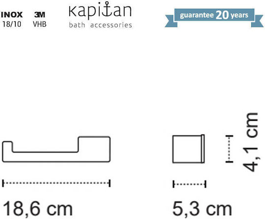 Kapitan Επιτοίχια Χαρτοθήκη Μαύρη